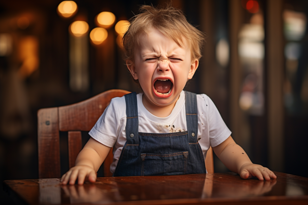 toddler having a tantrum